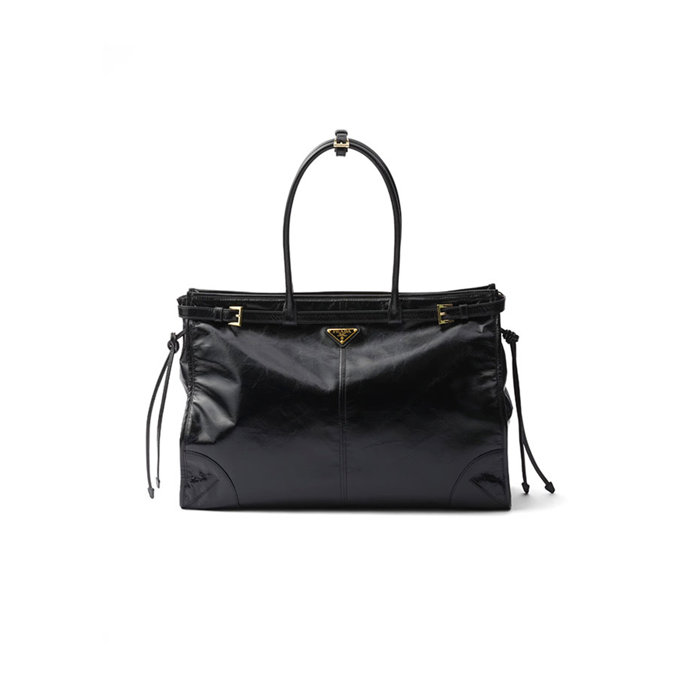 Pra*a bonnie extra large leather handbag 1ba439 (42*30*12cm)